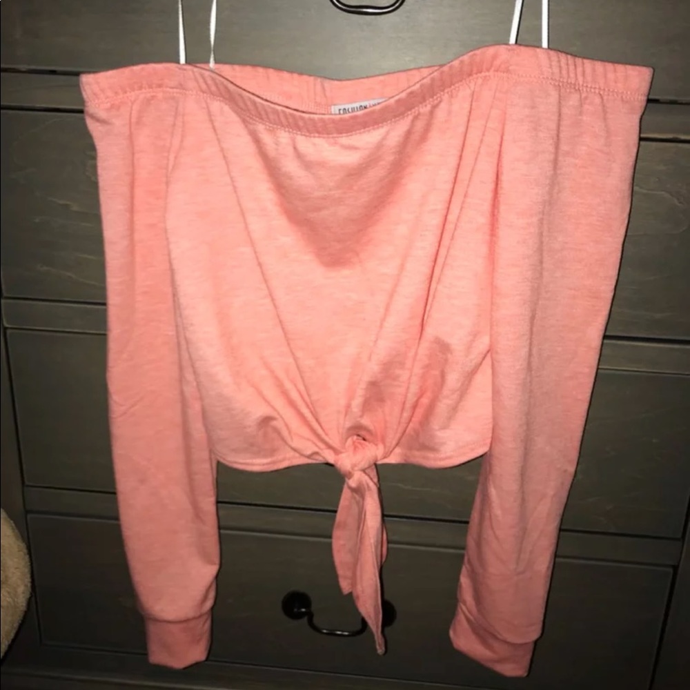Fashion nova off the shoulder crop top